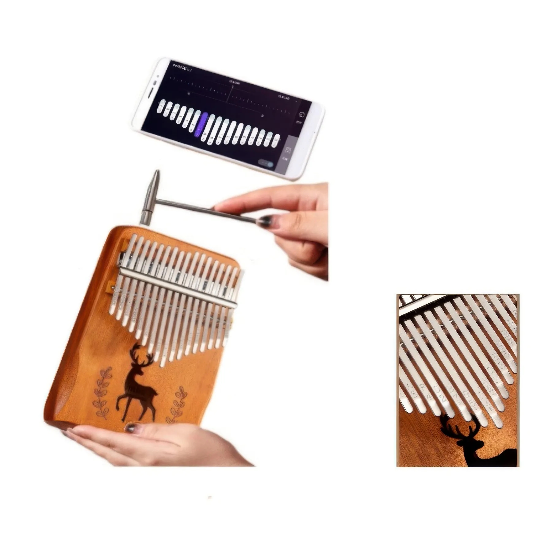 17 Key Single-Board Kalimba Thumb Piano 6