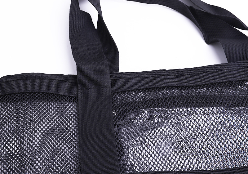 Large Beach Tote with Zipper Pocket, custom tote bag with logo imprint 4