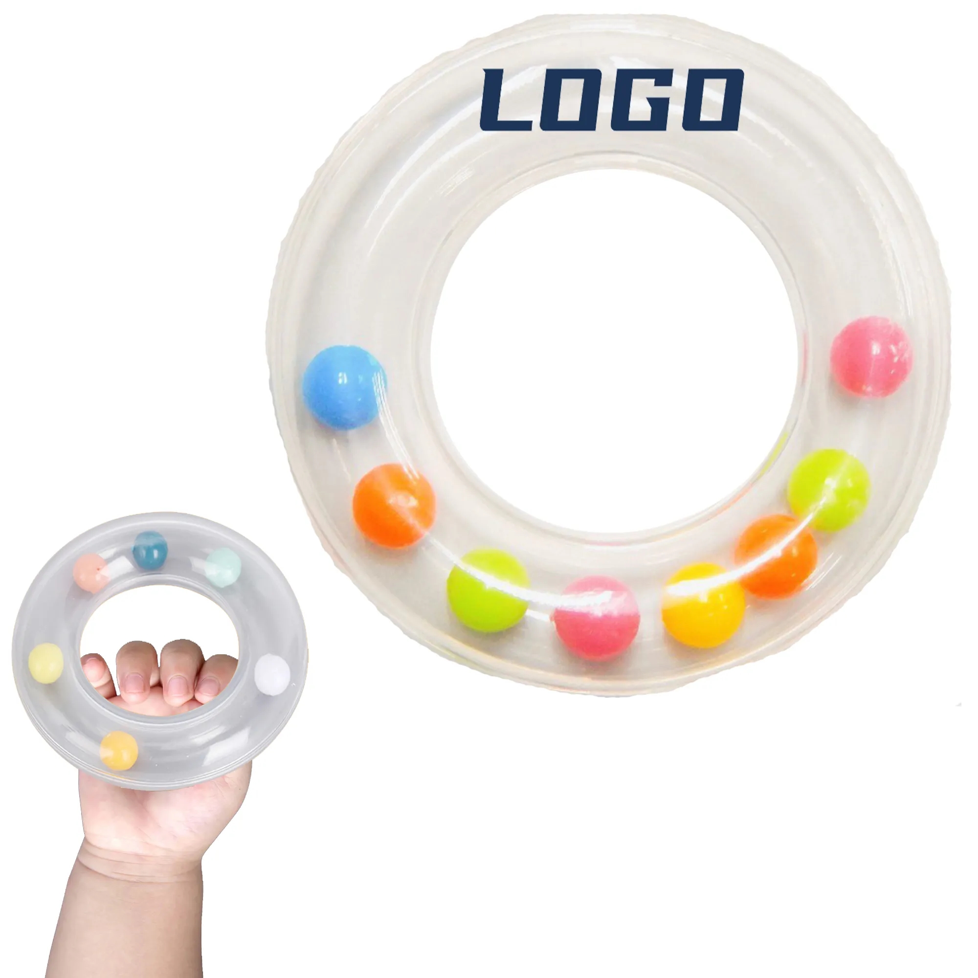 Clear Plastic Baby Rattle MOQ100pcs 2