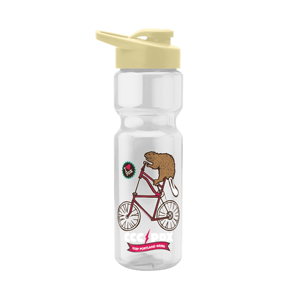 Blazer 28oz Transparent Bike Bottle w/Drink-thru Lid 176