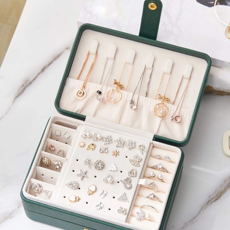 Custom PU Leather Multi-Layer Jewelry Organizer Storage Box 11