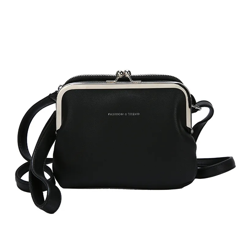 Vintage double clamped bag Stylish simple single shoulder cr 10