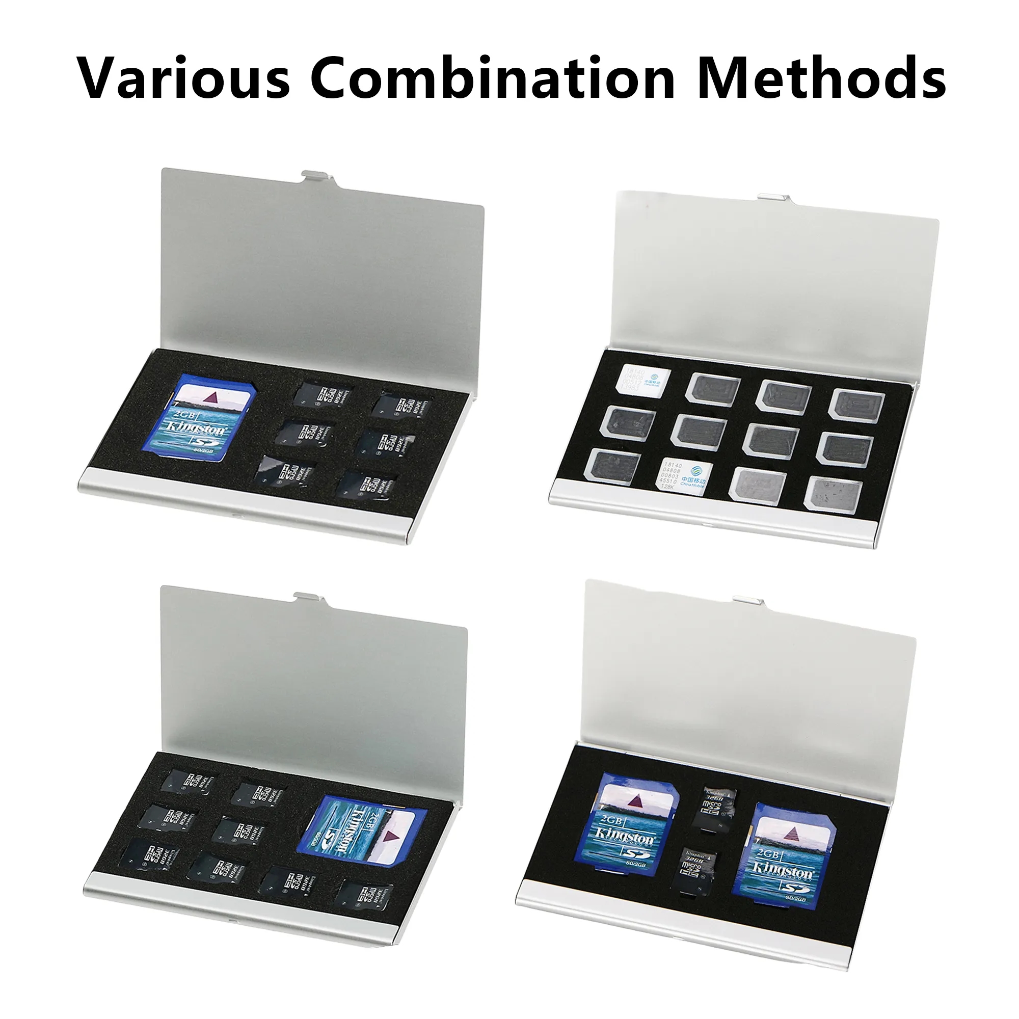 Aluminum SD Multi Card Holder 4