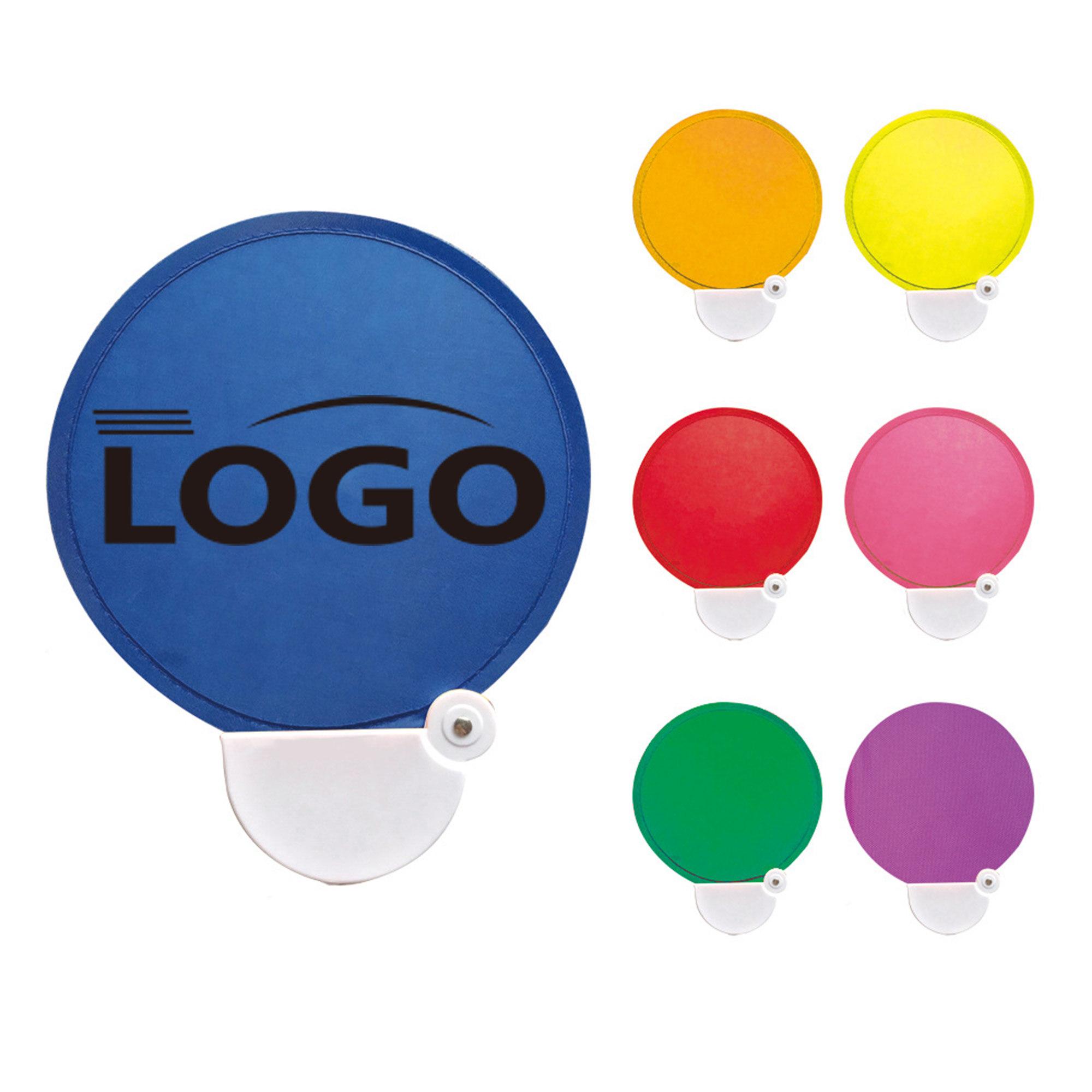 MOQ 50pcs Foldable Flying Discs Fan With Handle 2