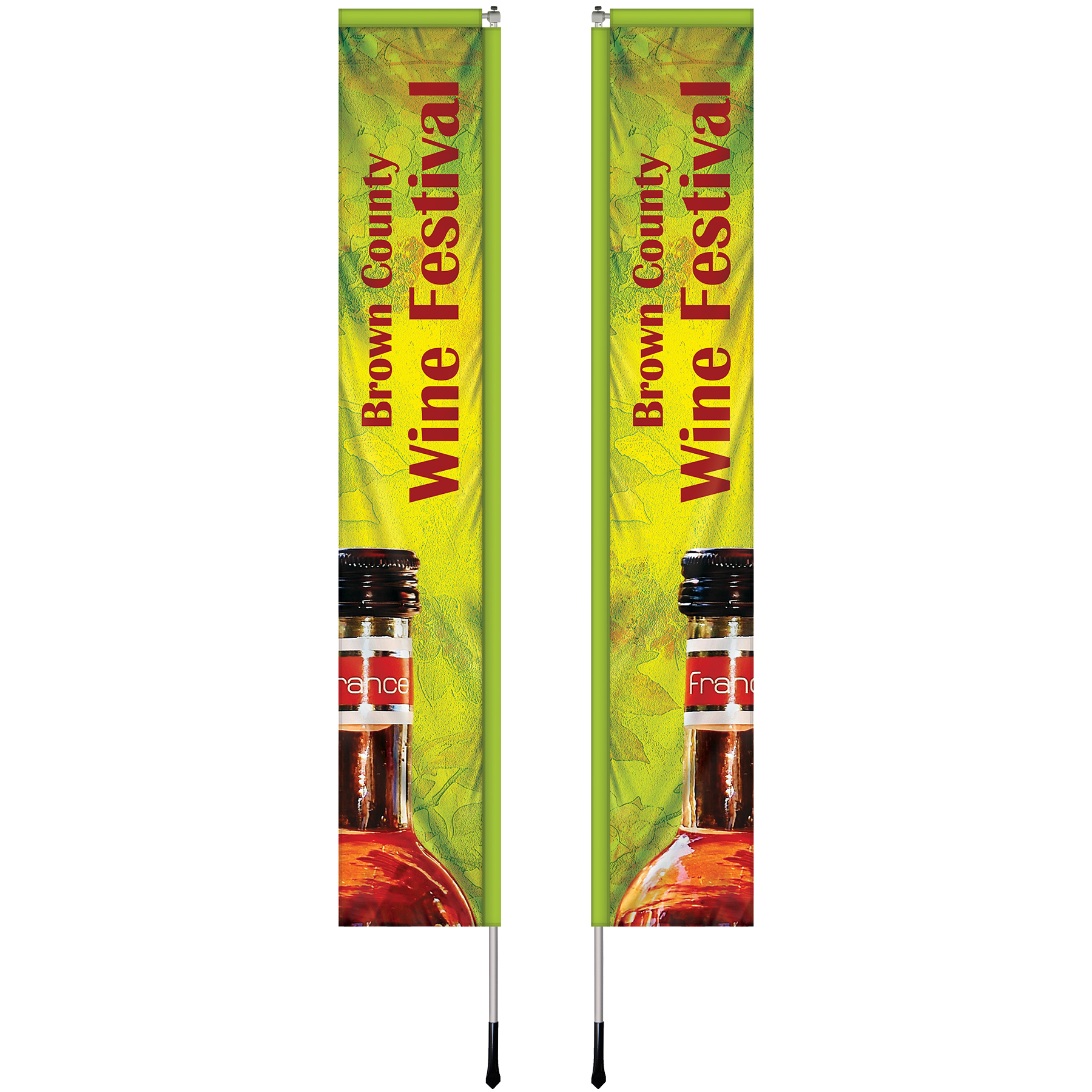 2' X 12' Custom Double Sided Windchaser Flag Kit 10