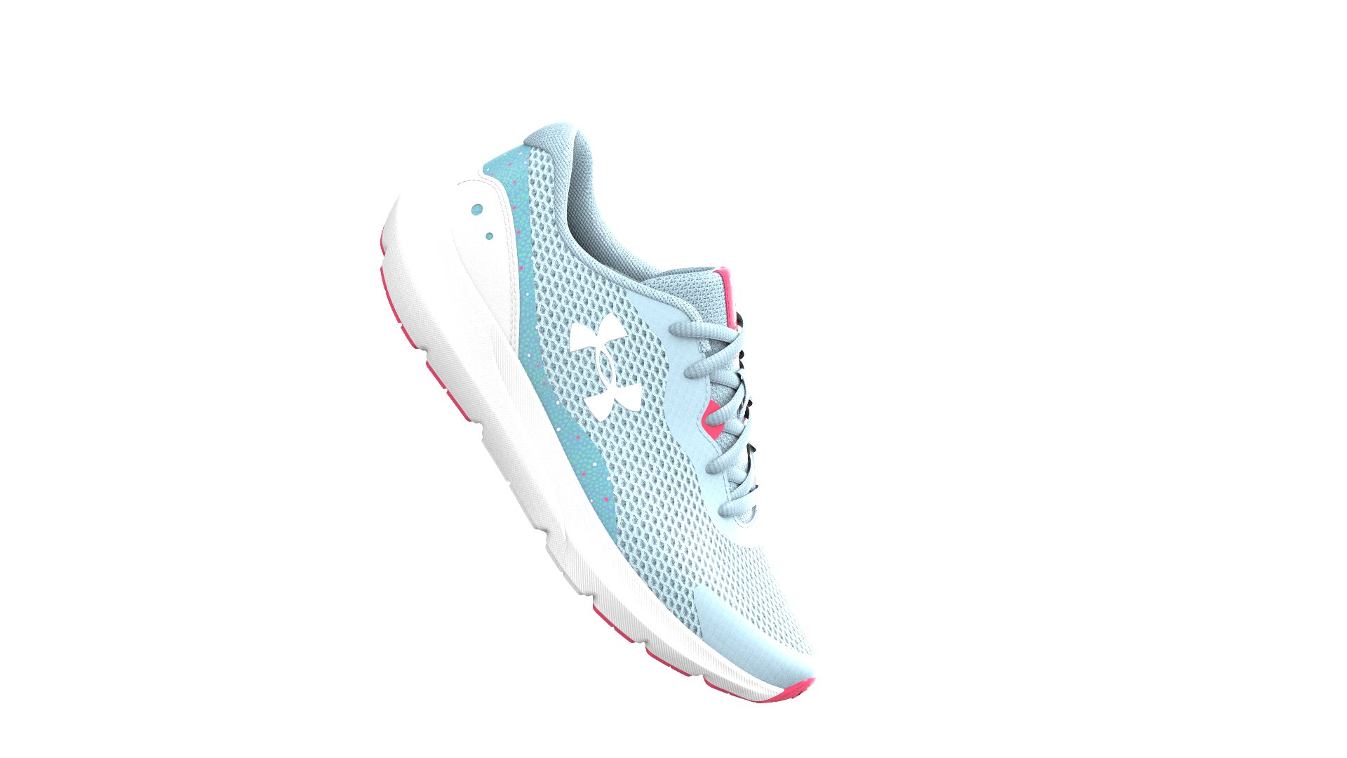 Girls' Grade School UA Surge 3 Printed Running Shoes 2