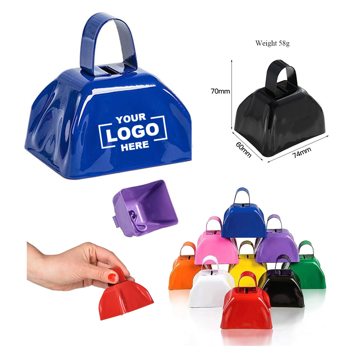 3 Inch Metal Cow Bell Noise Maker 3