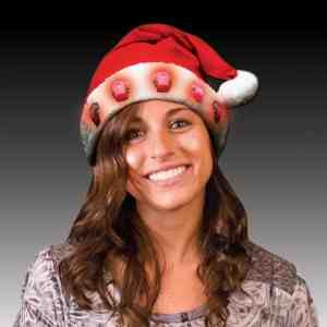 Light up LED Santa Hat