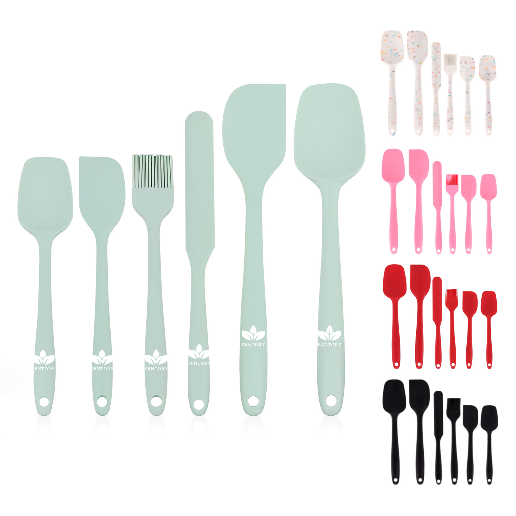 Silicone Spatulas Set Of 6 Kitchen Utensils 2