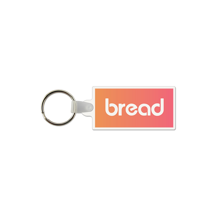 Rectangle Shaped USA Made Vinyl Keychain 1