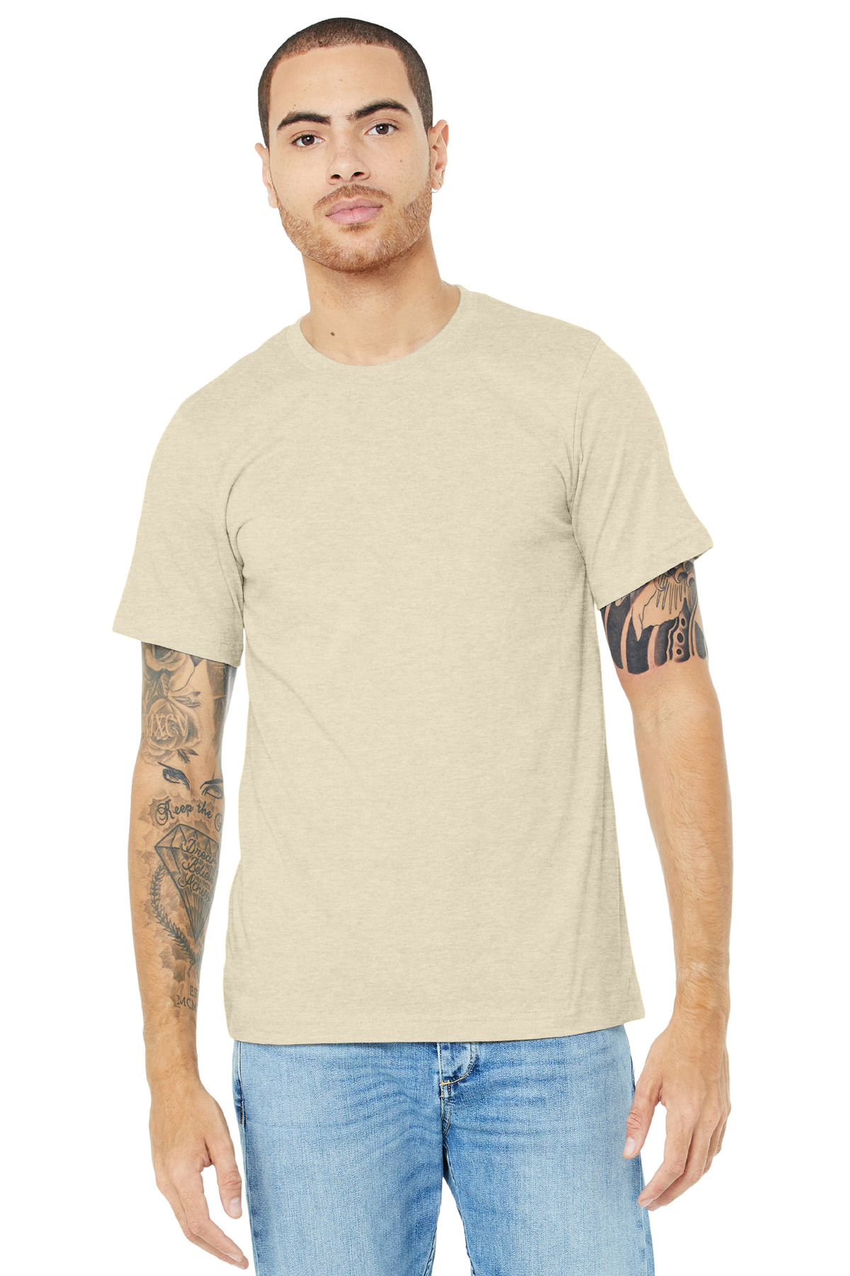 BELLA+CANVAS Unisex Heather CVC Short Sleeve Tee. BC3001CVC 535