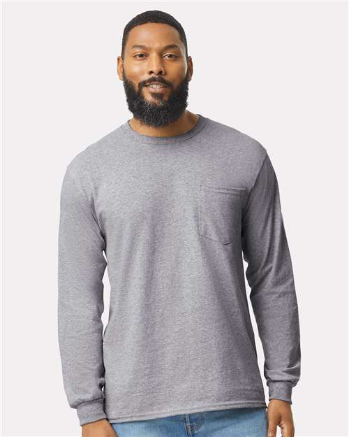 Unisex Ultra Cotton® Long Sleeve Pocket T-Shirt - 2410 18