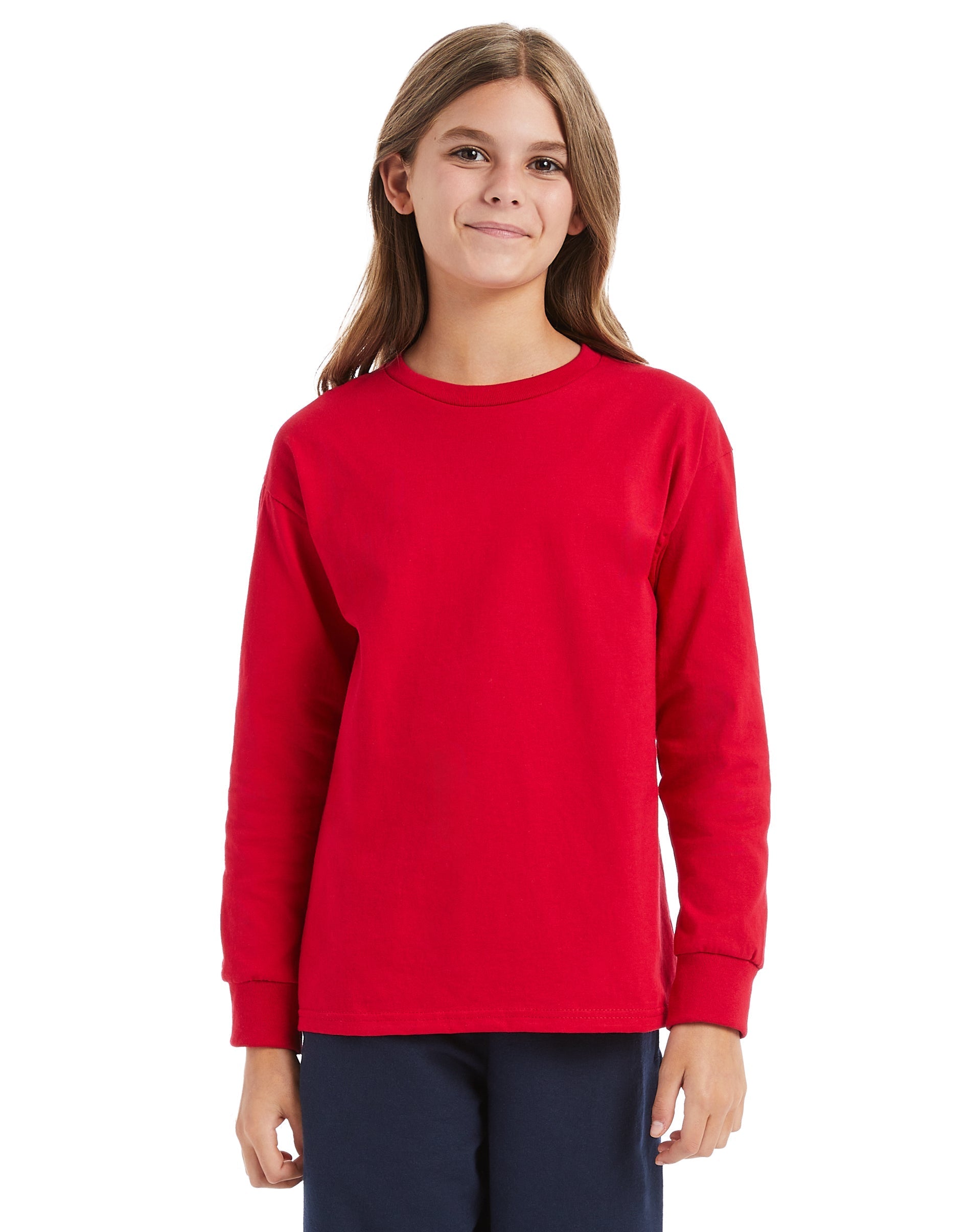 Hanes Youth Authentic-T Long-Sleeve T-Shirt 4