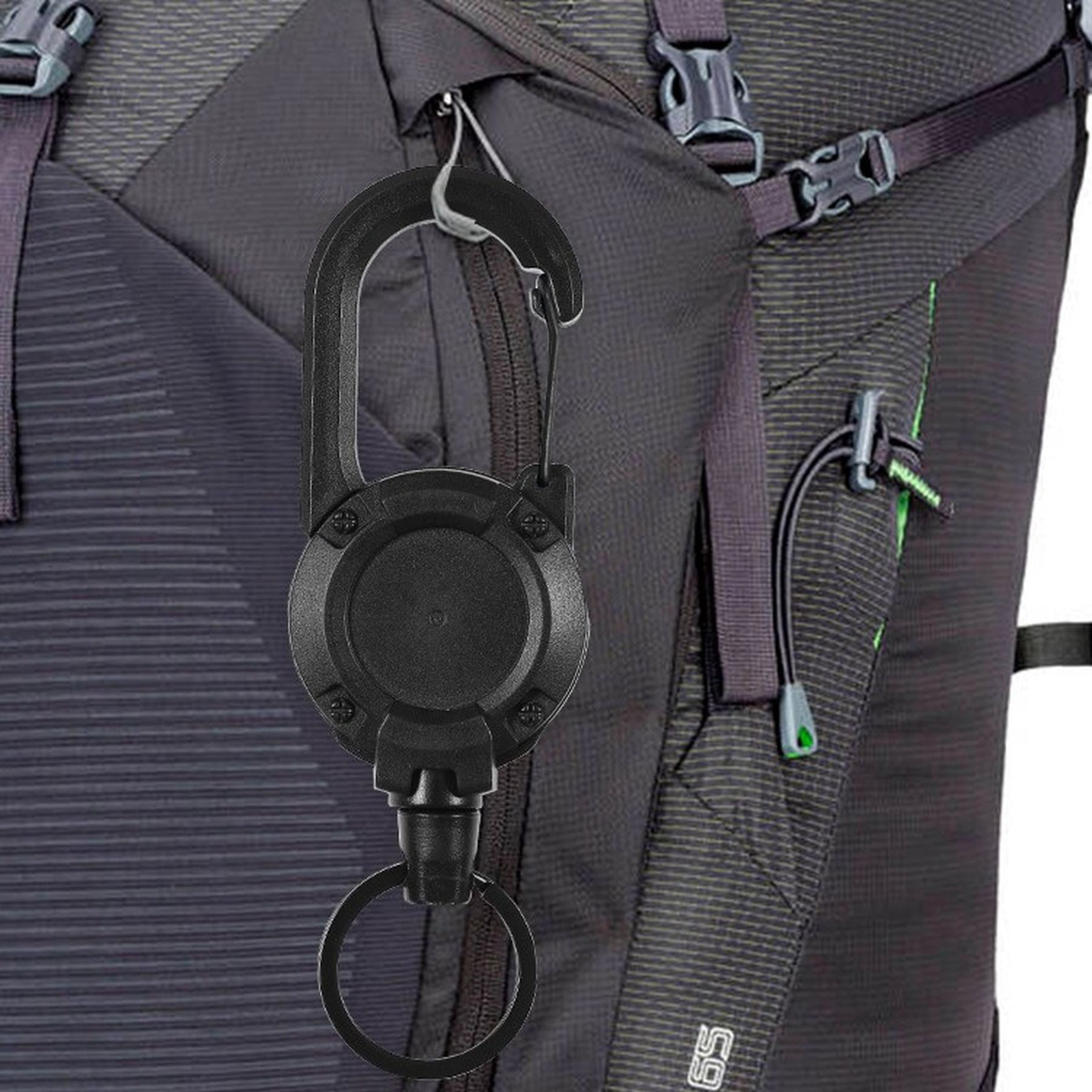 Retractable Key Chain With Steel Cable Climbing Key Ring 2