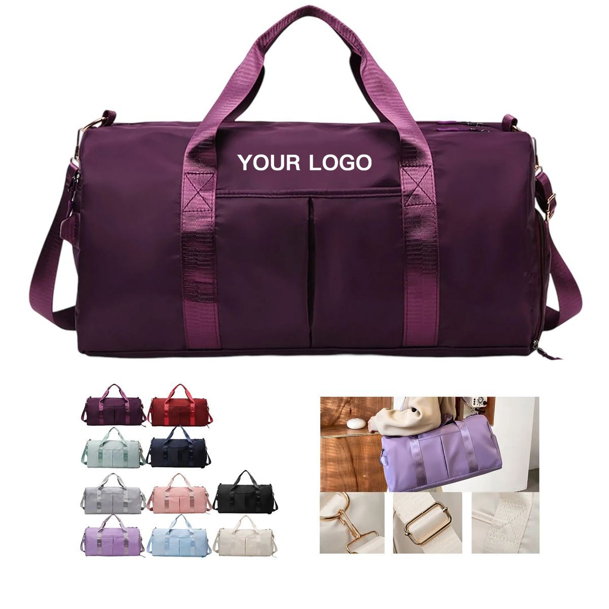 Waterproof Gym Bag with Travel Compartments 4