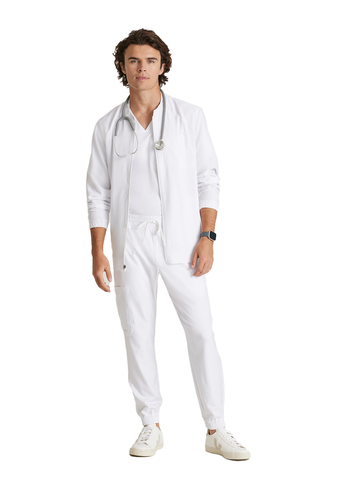 Grey's Anatomy Evolve Stretch - Men's Three-Pocket Cycle Warm Up Scrub Jacket 26
