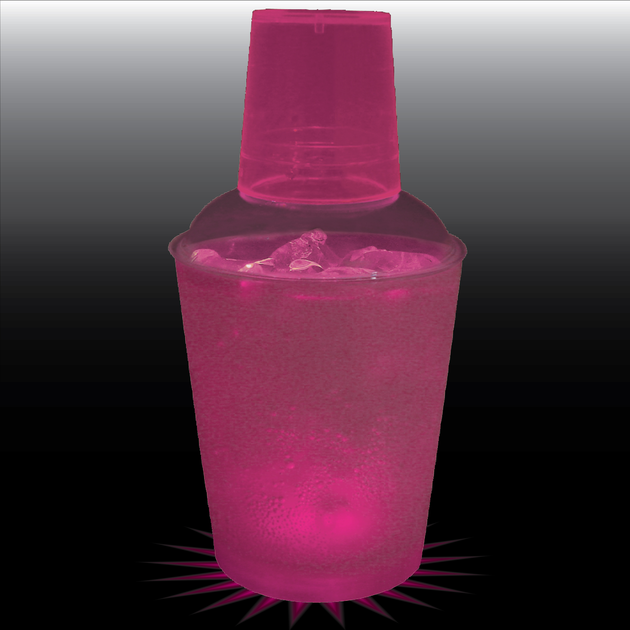 12oz Single Light 3 Piece Plastic Cocktail Shaker 19