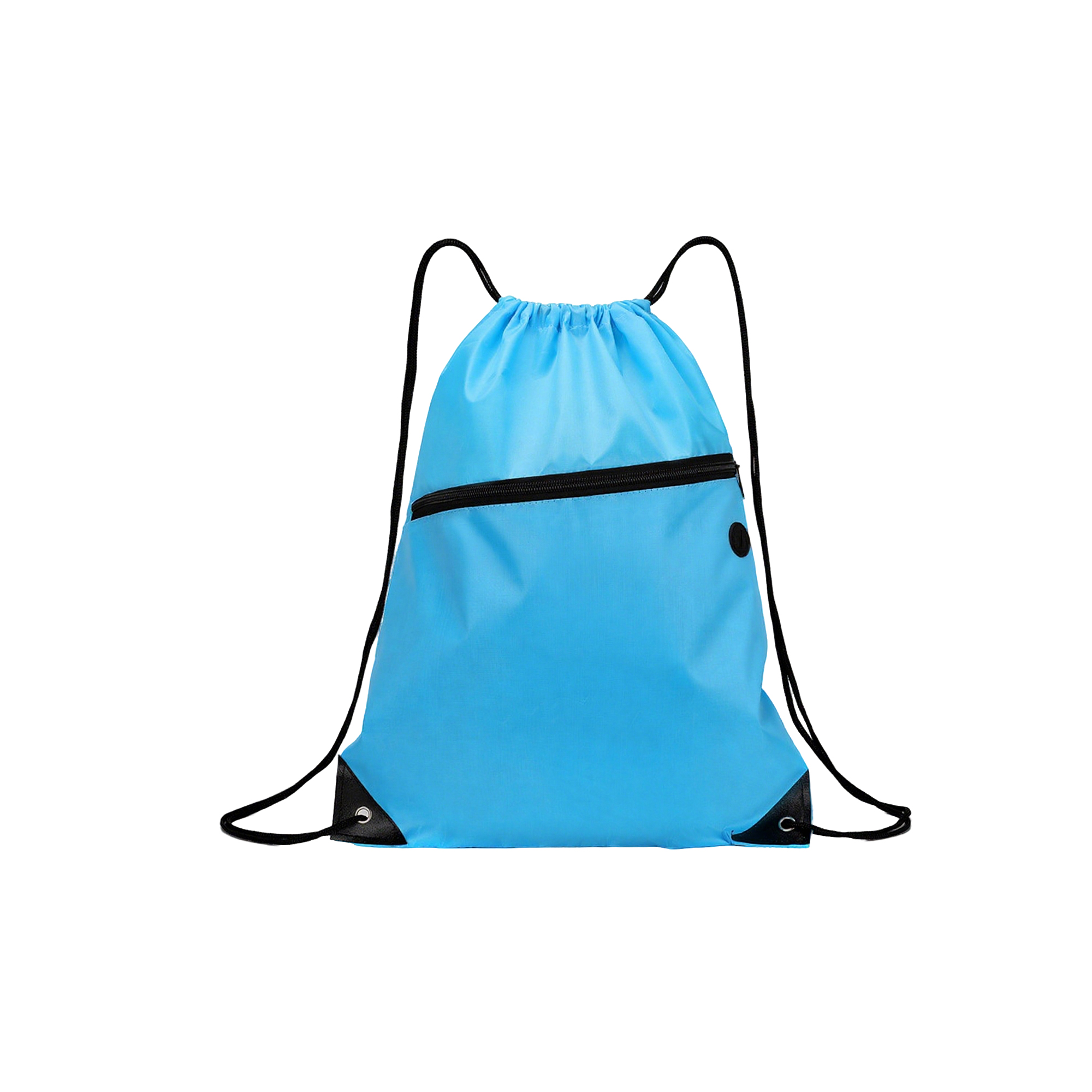 Drawstring Sports Sack With Front Pocket Earbud Port 8