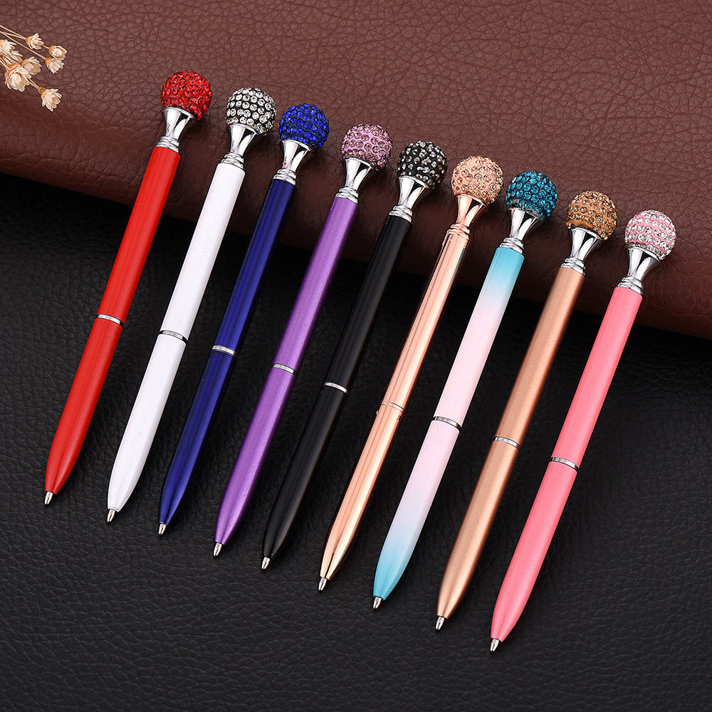 Metal Ballpoint Pen with Crystal Diamond Ball 6