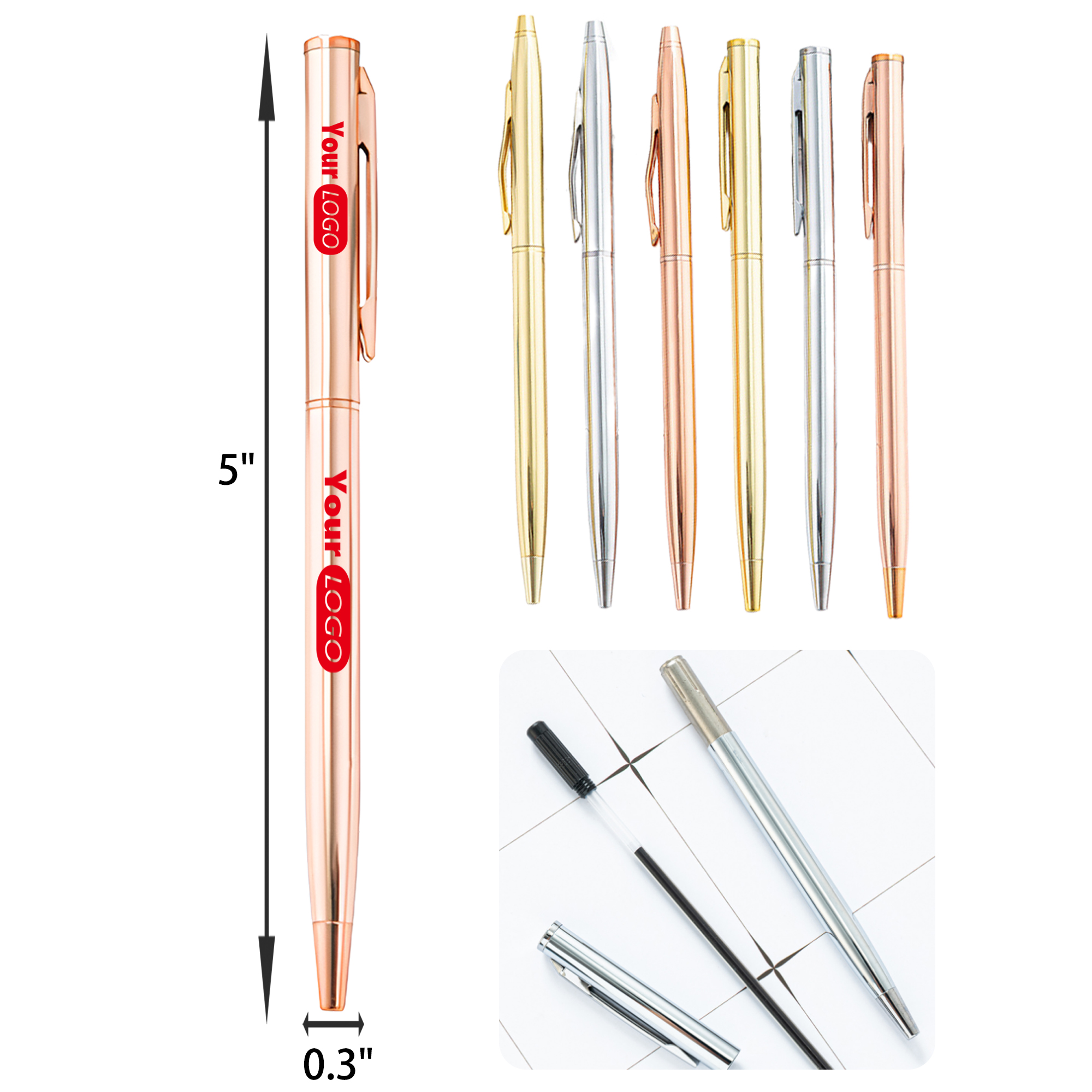 Stylish Clip Metal Ballpoint Pen 1