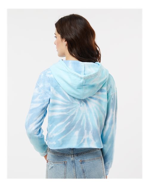 Women's Tie-Dyed Crop Hooded Sweatshirt - 8333 33