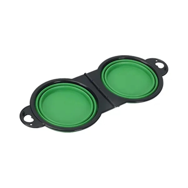 Collapsible Dog Dual Bowls with Carabiner 4