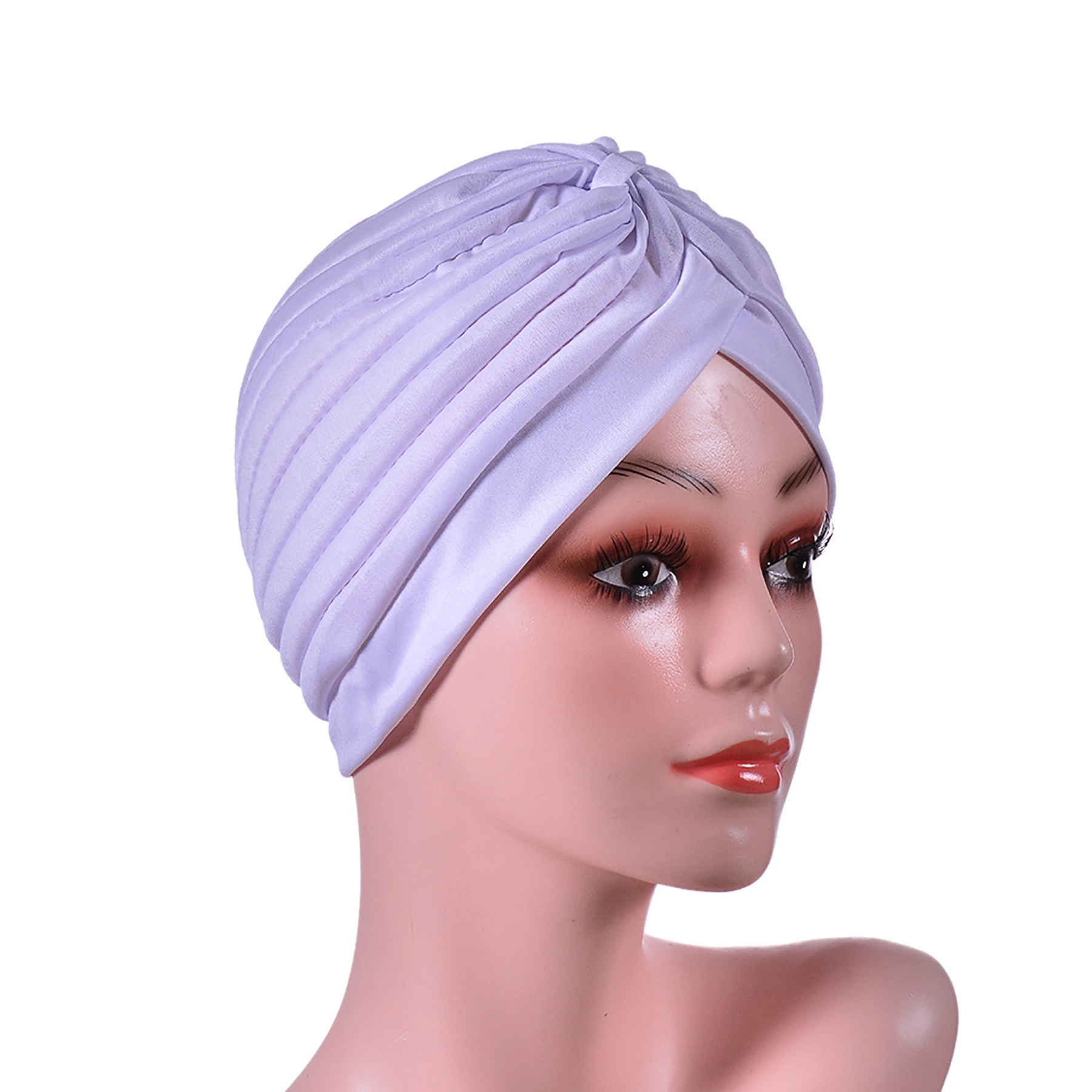 Stretch Turban Head Wrap Polyester Cap India 3