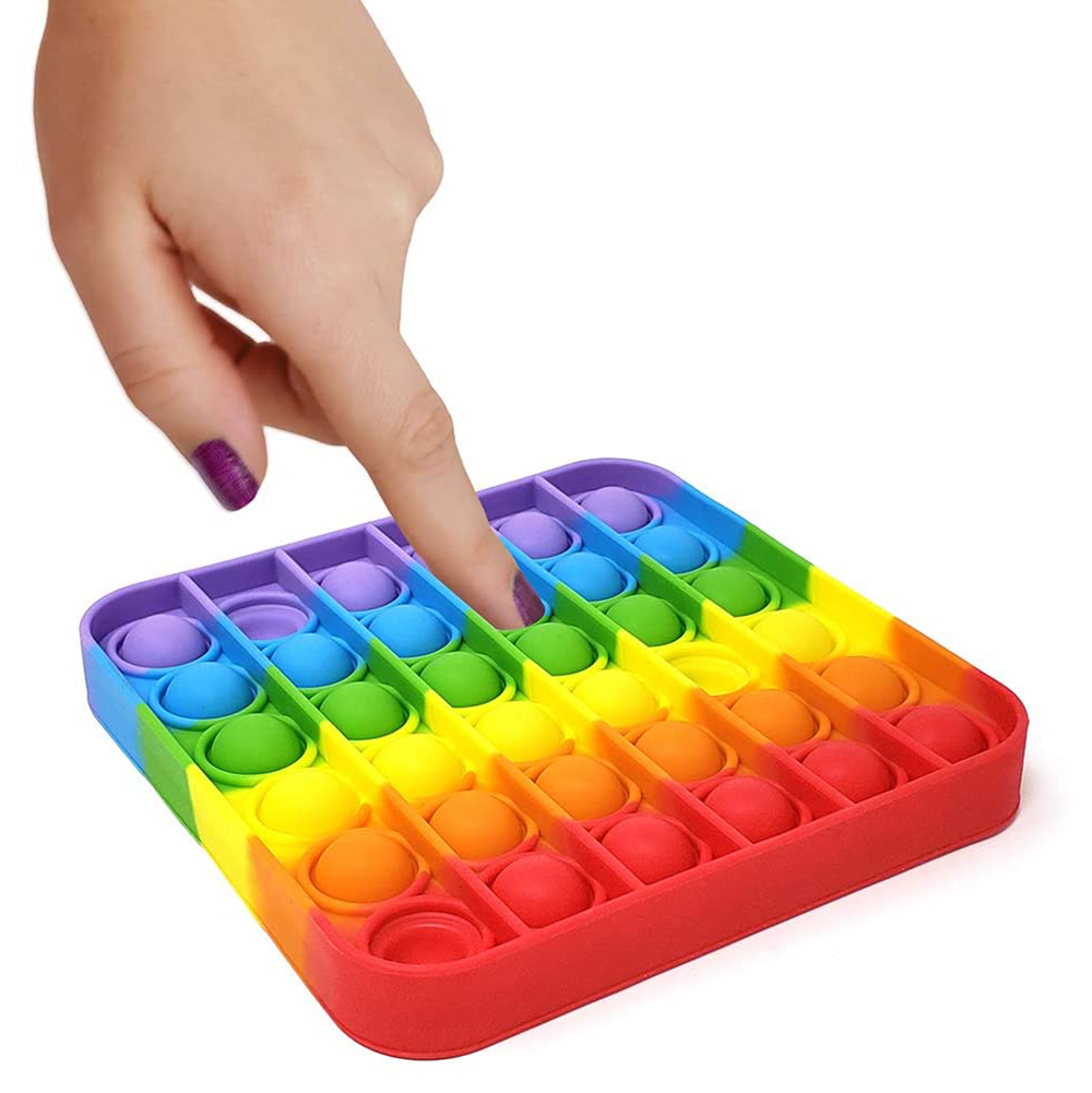 Rainbow Colored Push Pop Fidget Toys 4