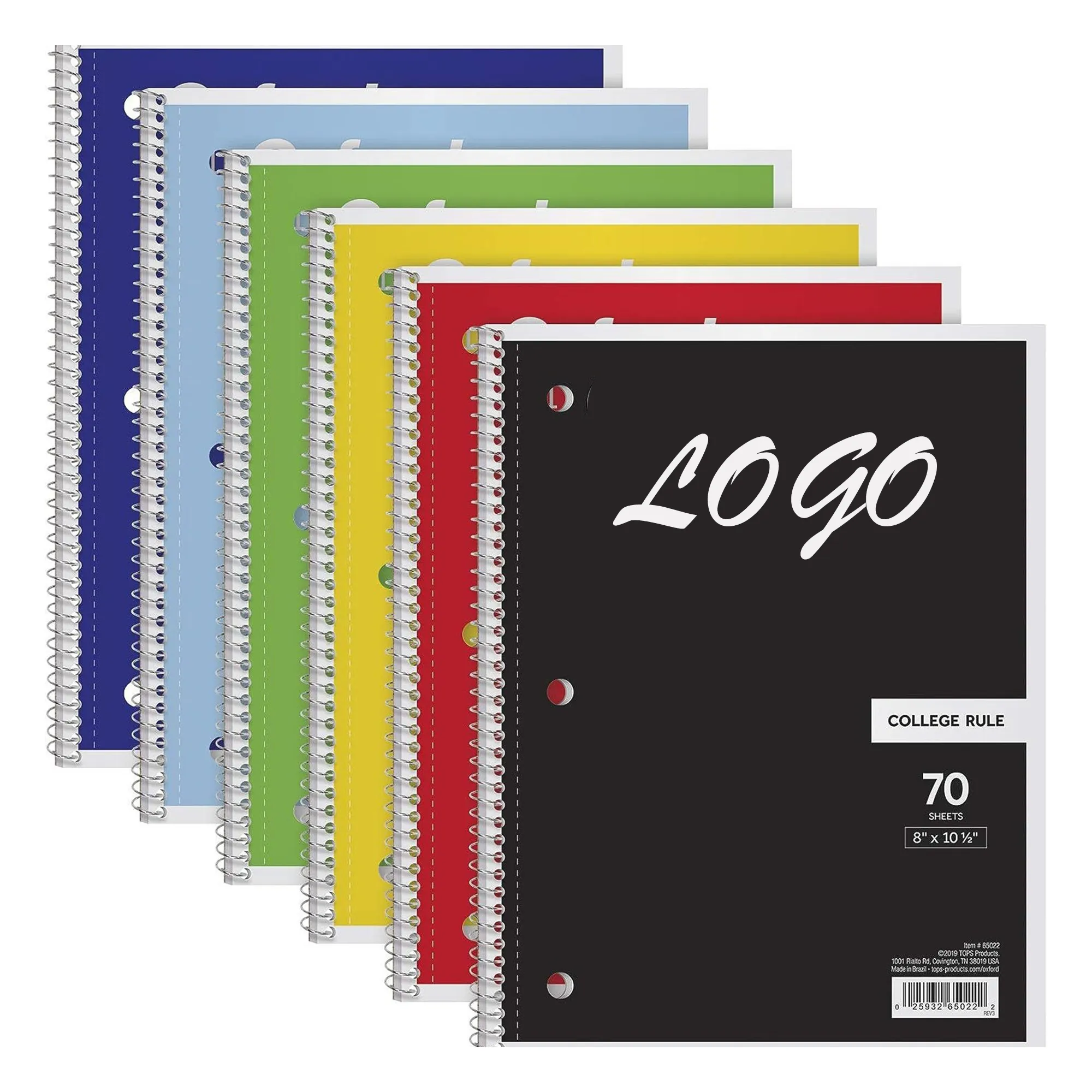 Spiral Coil Notebook Essential Study Office 70 Sheets