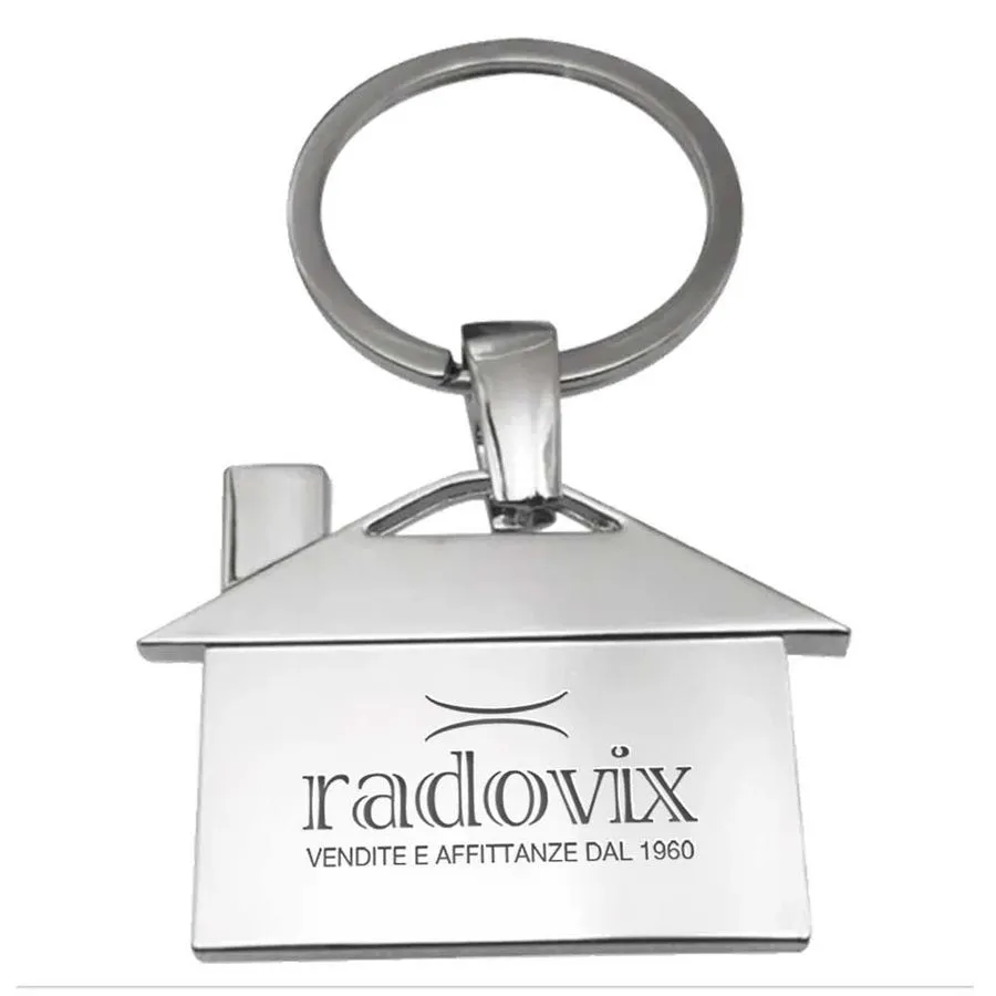House-Shaped Metal Keychain 2