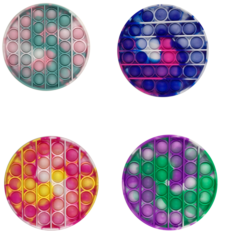 Round Camouflage Push Pop Bubble Fidget Sensory Toy 1