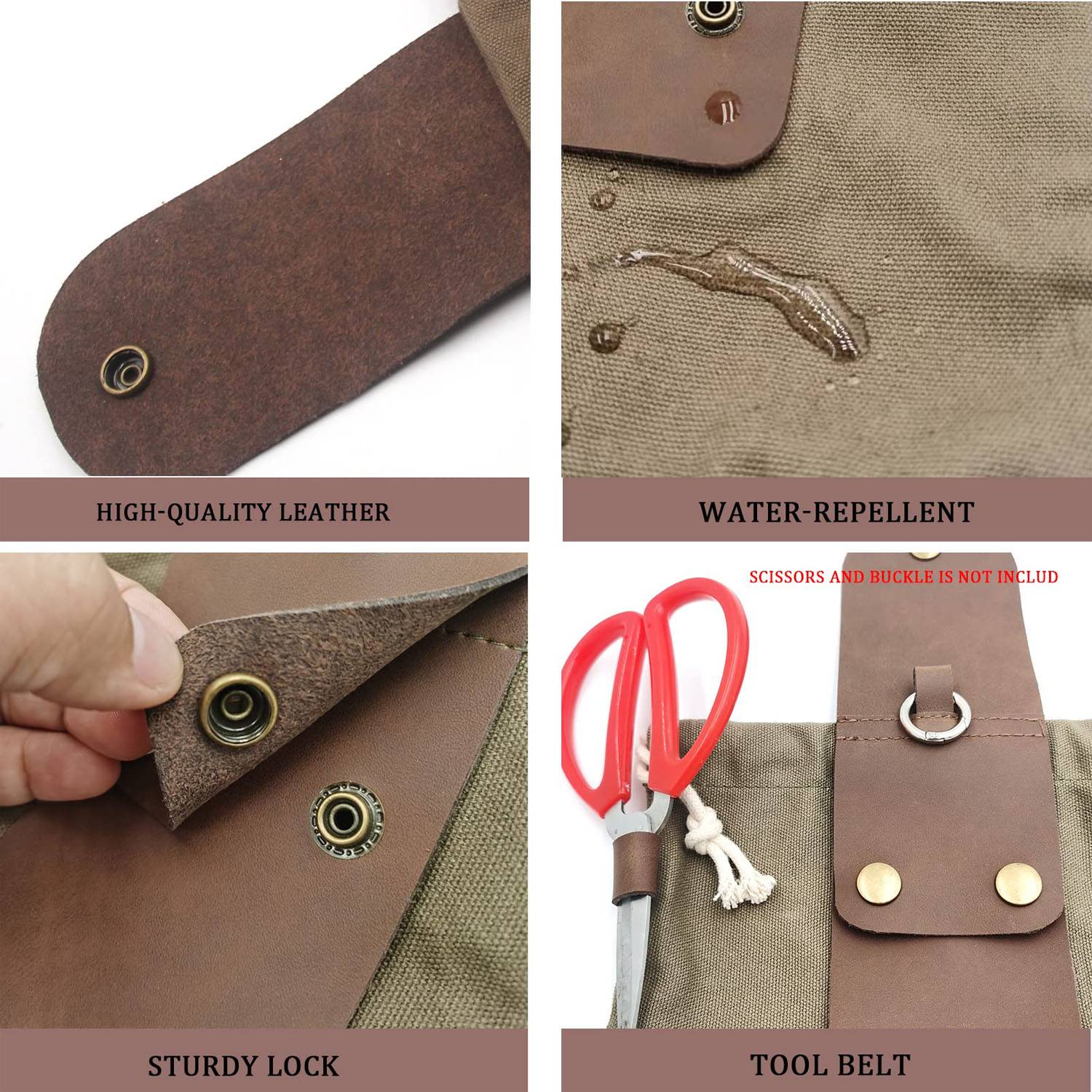 Portable Foldable Leather Canvas Foraging Pouch 3