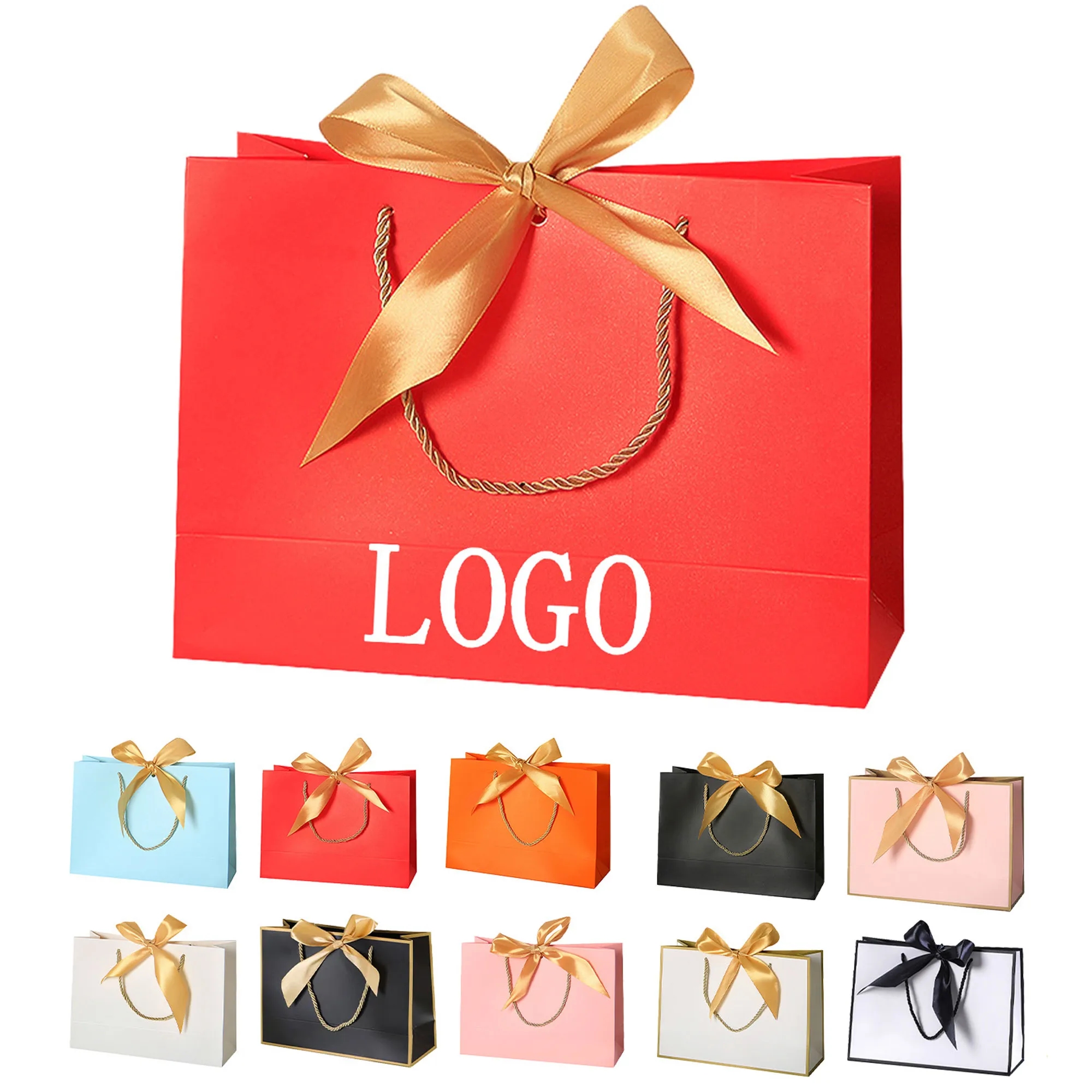 Elegant Paper Gift Bag with Bowknot 10