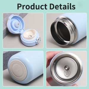 320ml Stainless Steel Cup with Double Wall Insulation Push Flip Lid 5