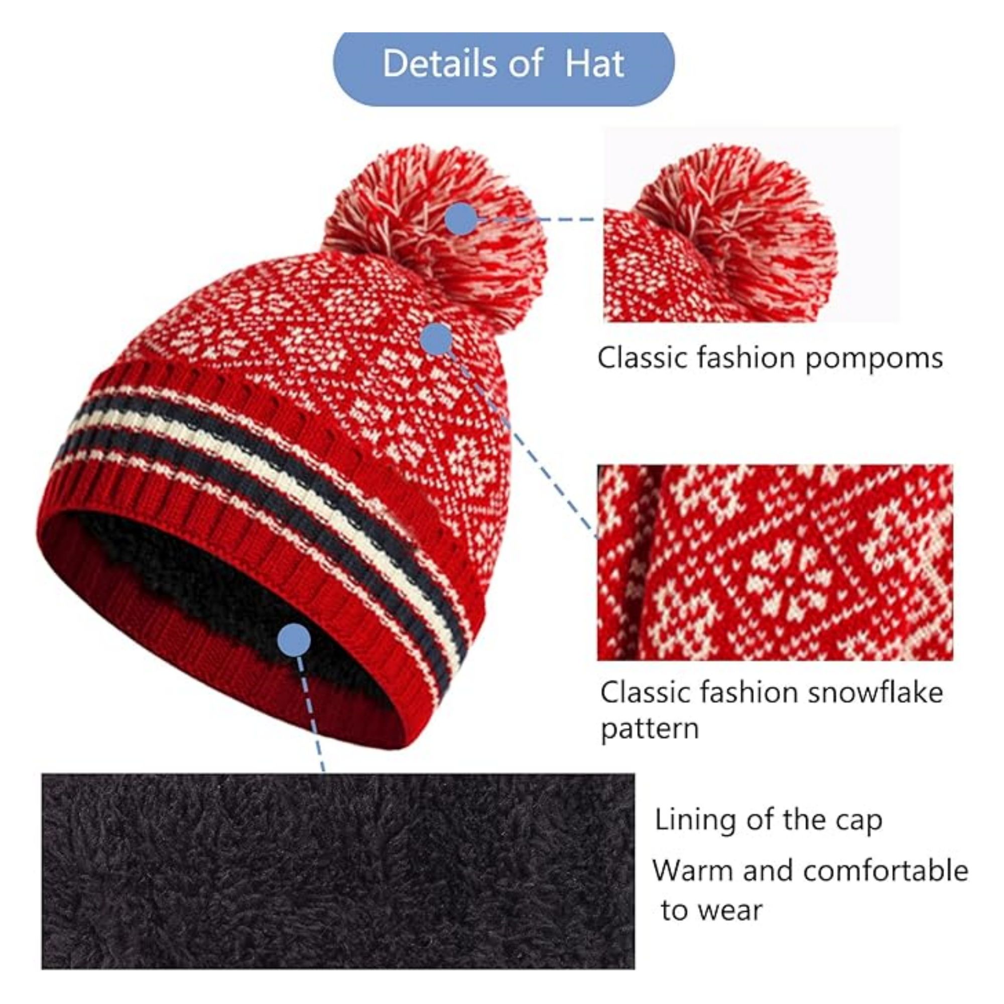 Winter Hat Scarf And Gloves For Women 6