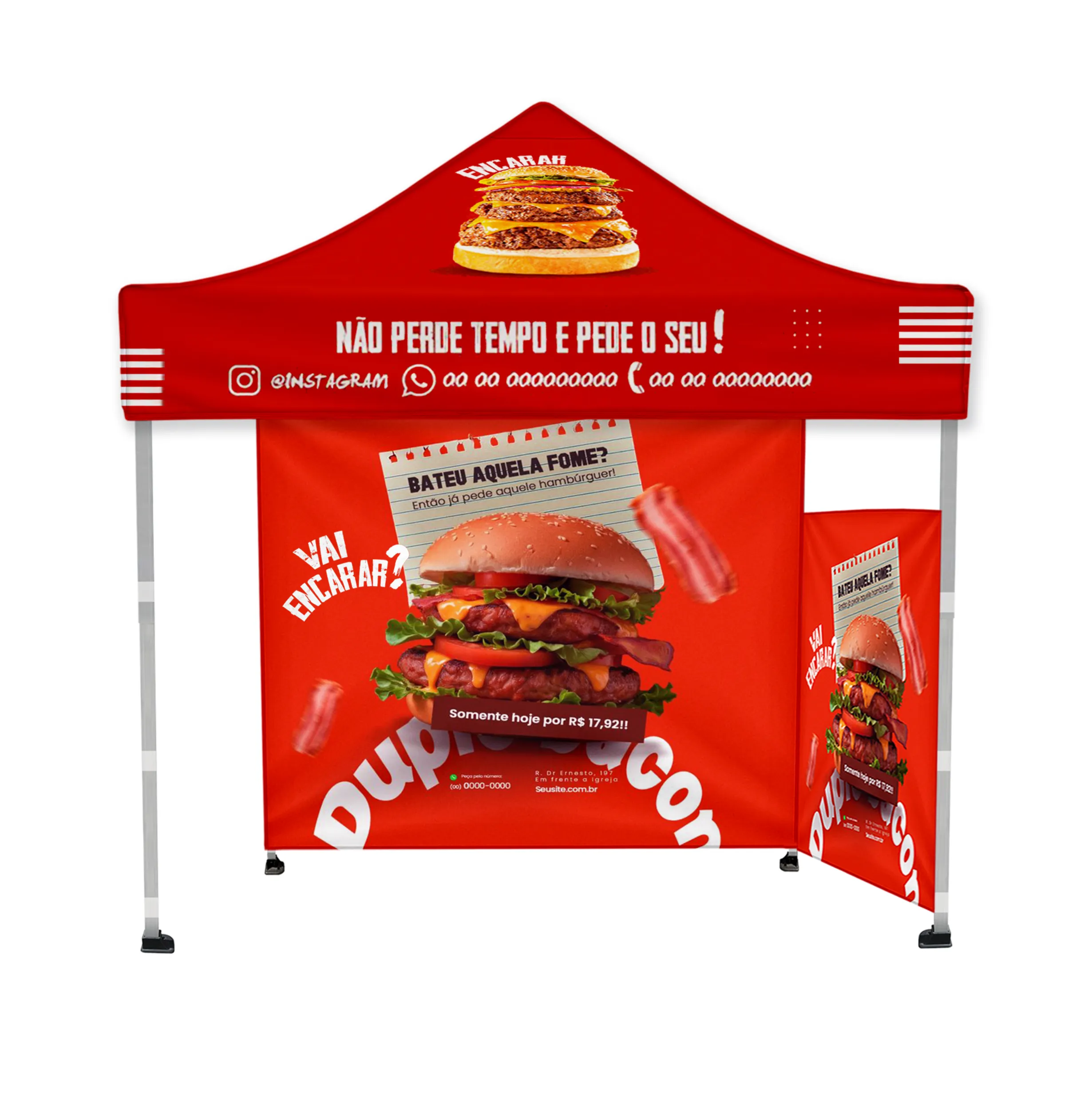 10'x10' Tent Canopy w frame and one half and one full wall 3