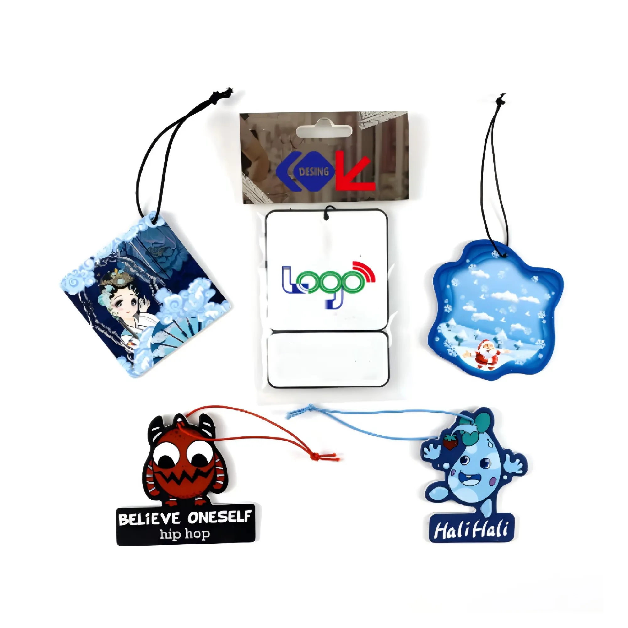 Full Color Packaging-Custom Shape  Car Air Fresheners 4