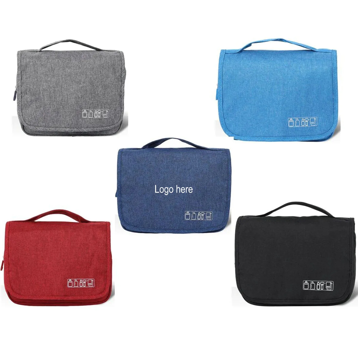 Moq 50pcs Premium Hanging Travel Toiletry Bag 4