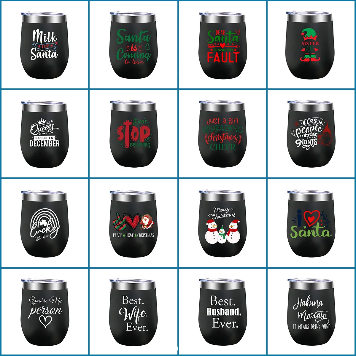 Eco-friendly Stemless Wine Cups with Lid 9