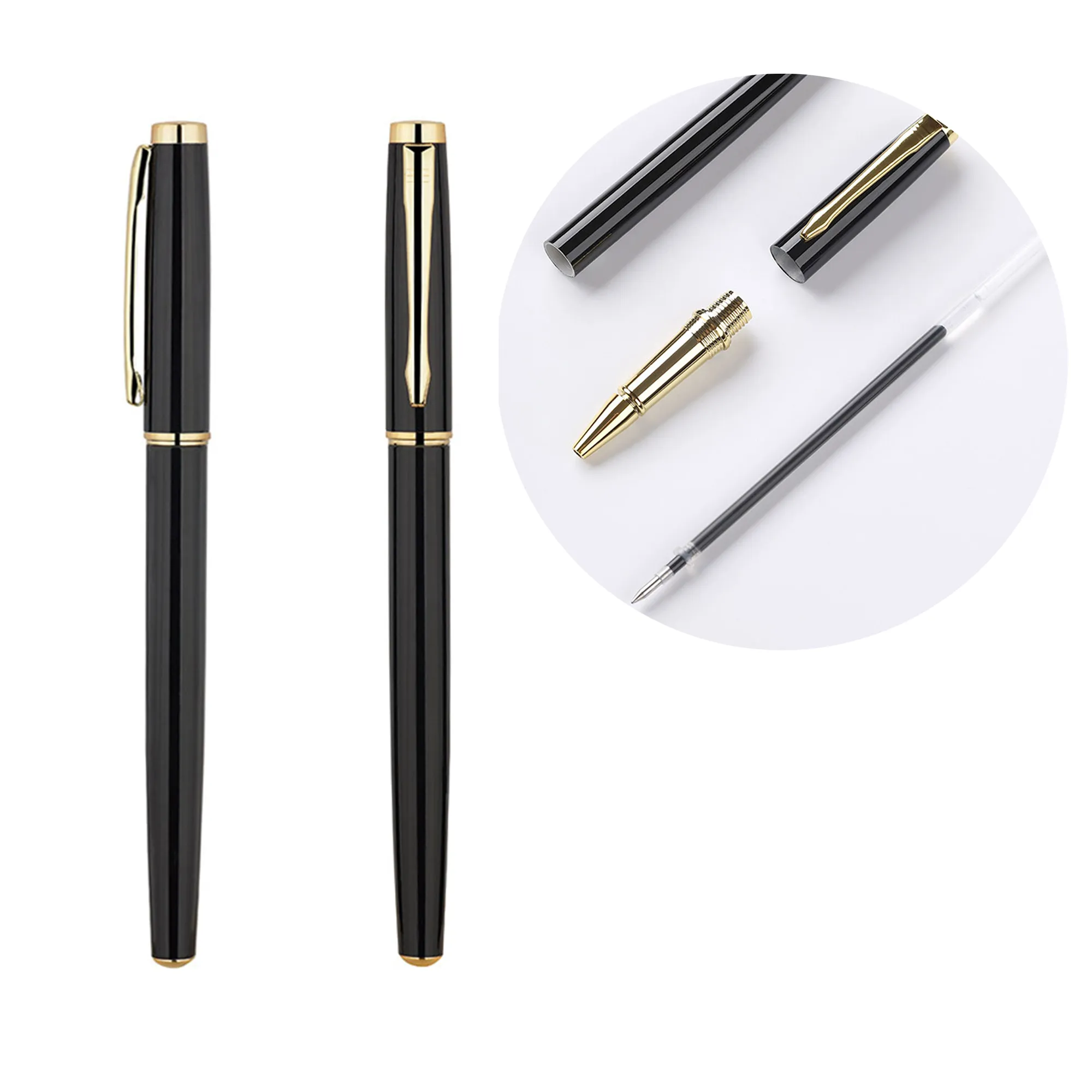 Black Metal Sign Pen with Logo Printing for Business Office 5