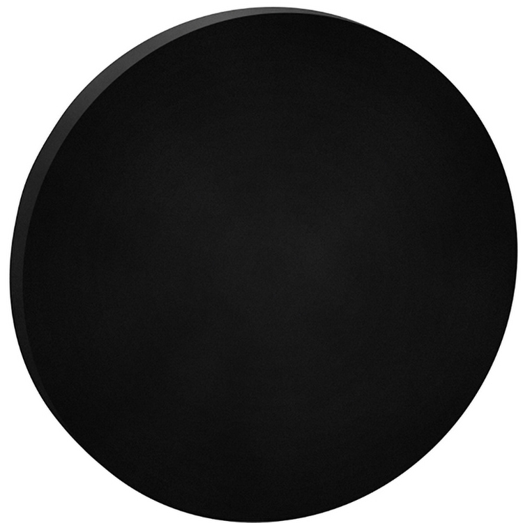 Black Circle Paper Weight (4" dia. x 3/8") Laser Engraved 3