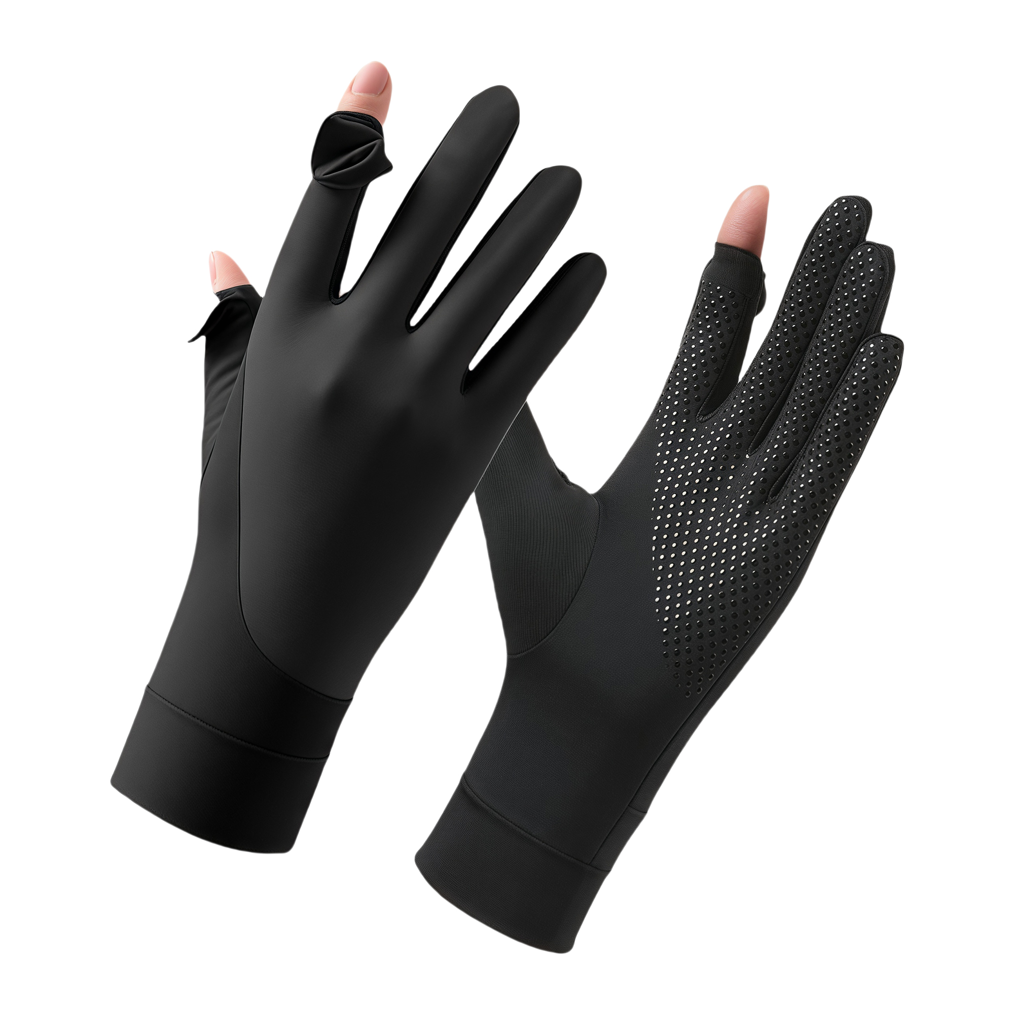 Touchscreen Sun Gloves UV Protection Summer Icy Breathable Short Fashionable Anti-Slip Elastic 8