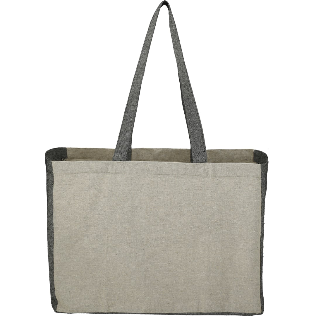 Recycled Cotton Contrast Side Shopper Tote 18
