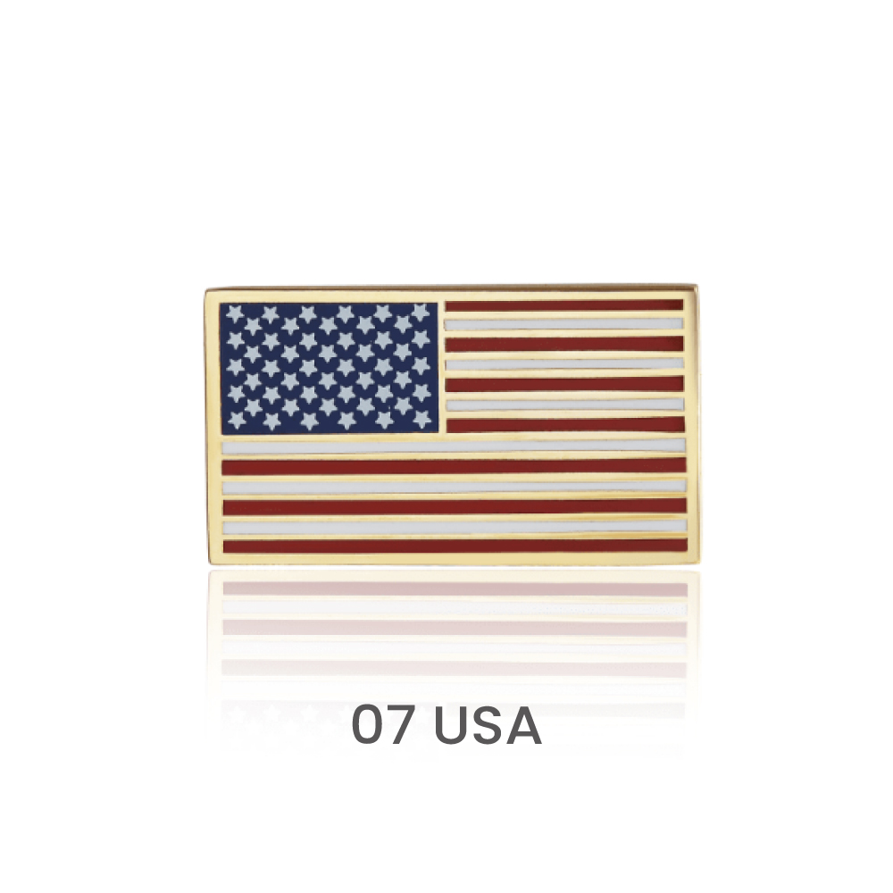 7/8 " Single Stock Flag Pins 12