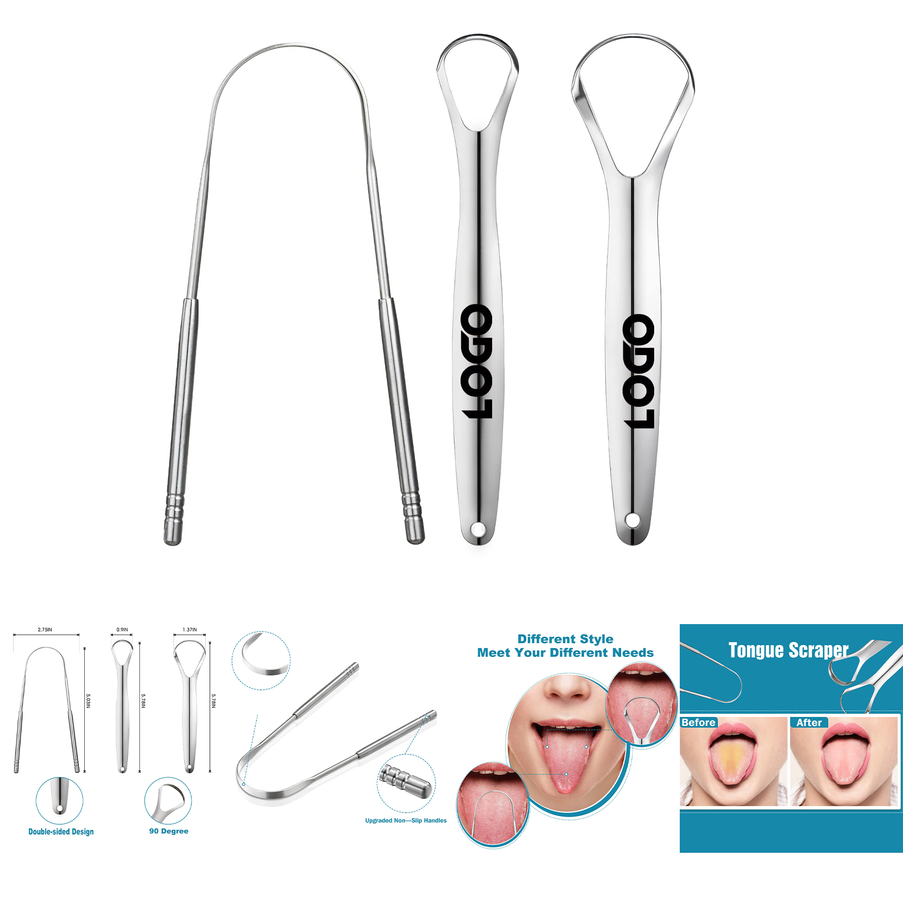 Metal Tongue Scraper 2