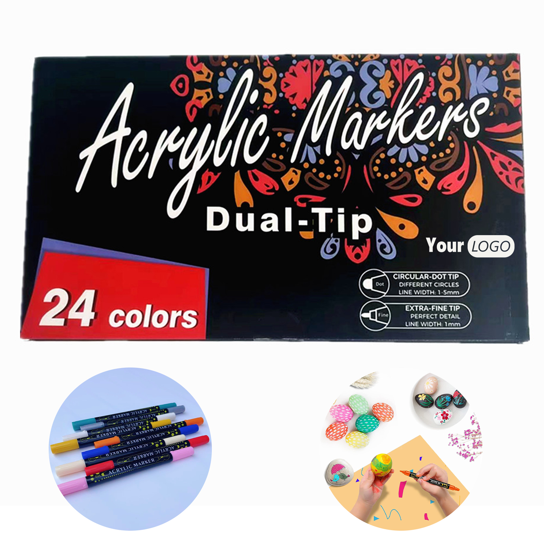 Plastic Water-Based Double-Ended Colored Pen 4