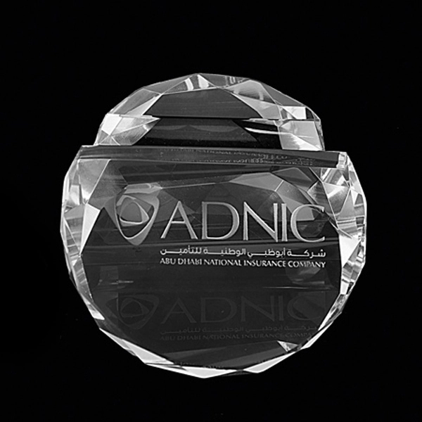 ROUND DIAMOND CARD HOLDER & PAPERWEIGHT 3