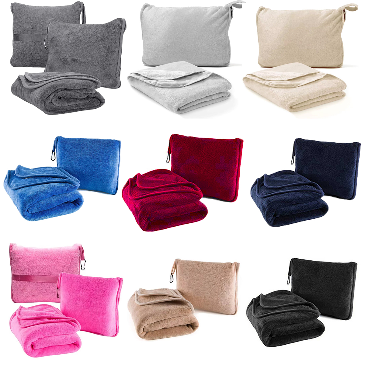 Soft Foldable Travel Blanket Pillow 7