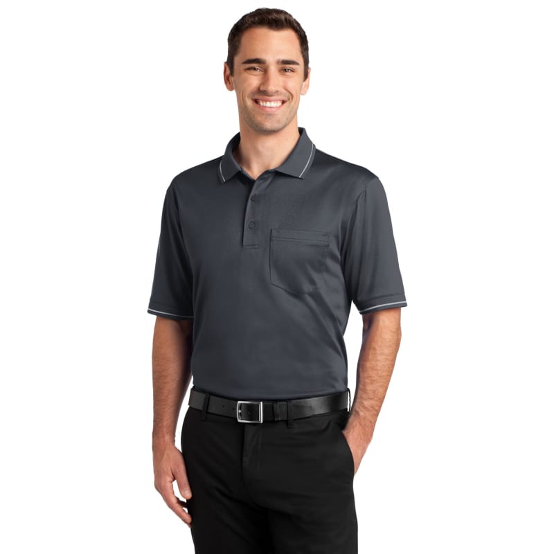 CornerStone Select Snag-Proof Tipped Pocket Polo. 3