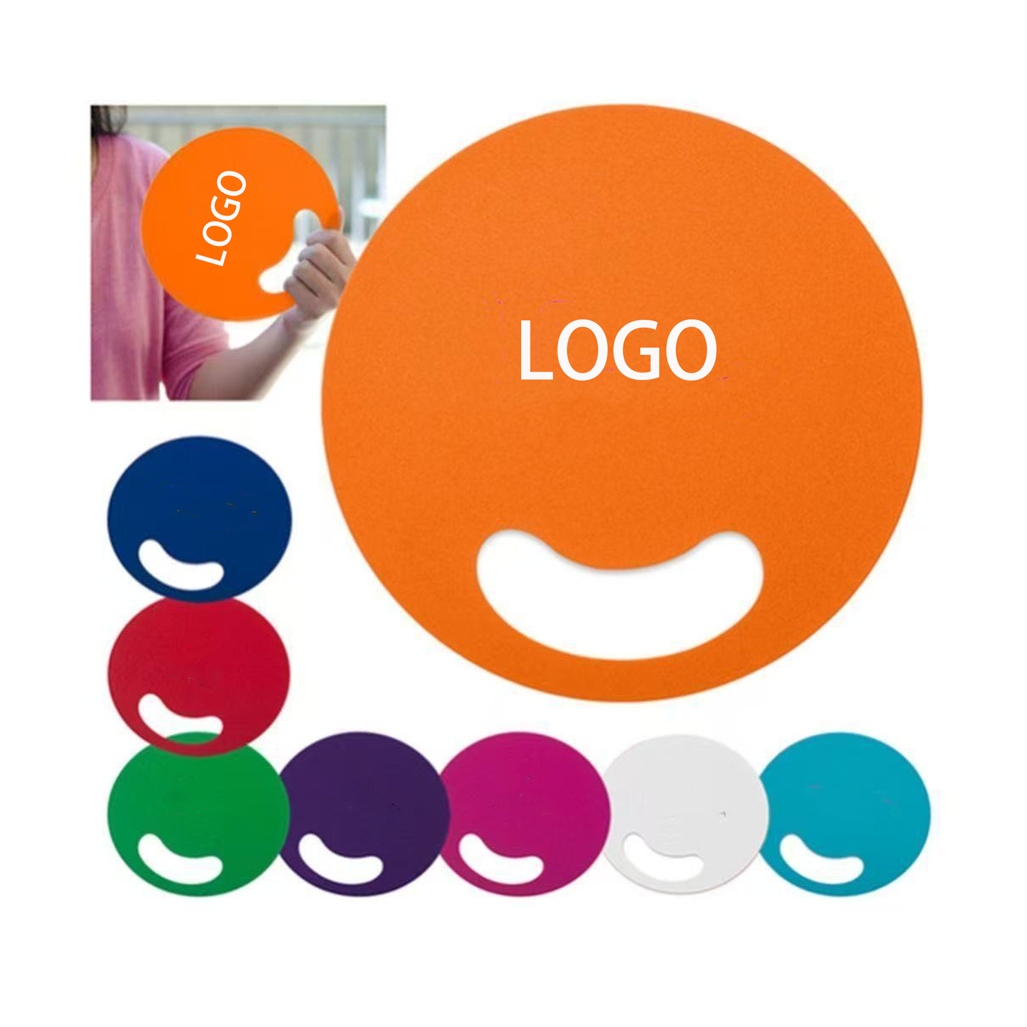 Plastic Circle Hand Fan 1